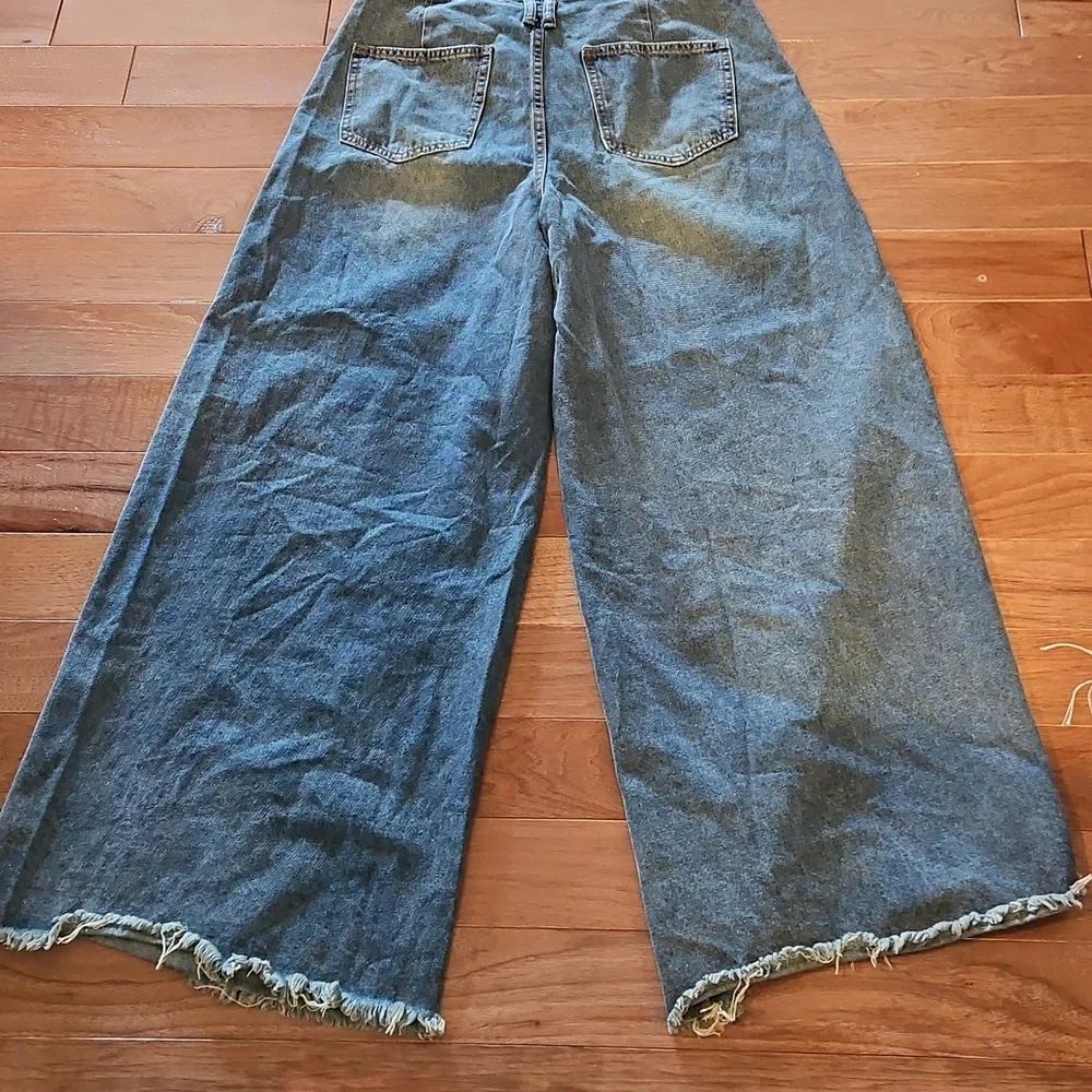 Dazy High- Waise Wide-Leg Blue Jeans - Picture 3 of 12